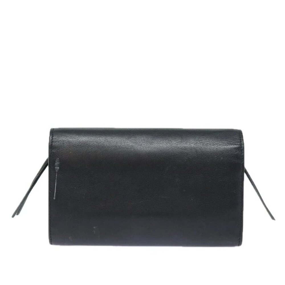 BALENCIAGA Paper Manny Long Wallet Leather Black Silver - Picture 2 of 15